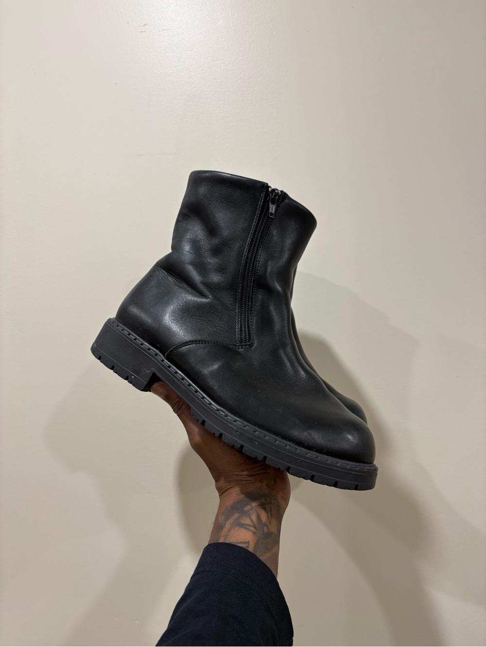 Classic Chunky Sole Zip Up Boots